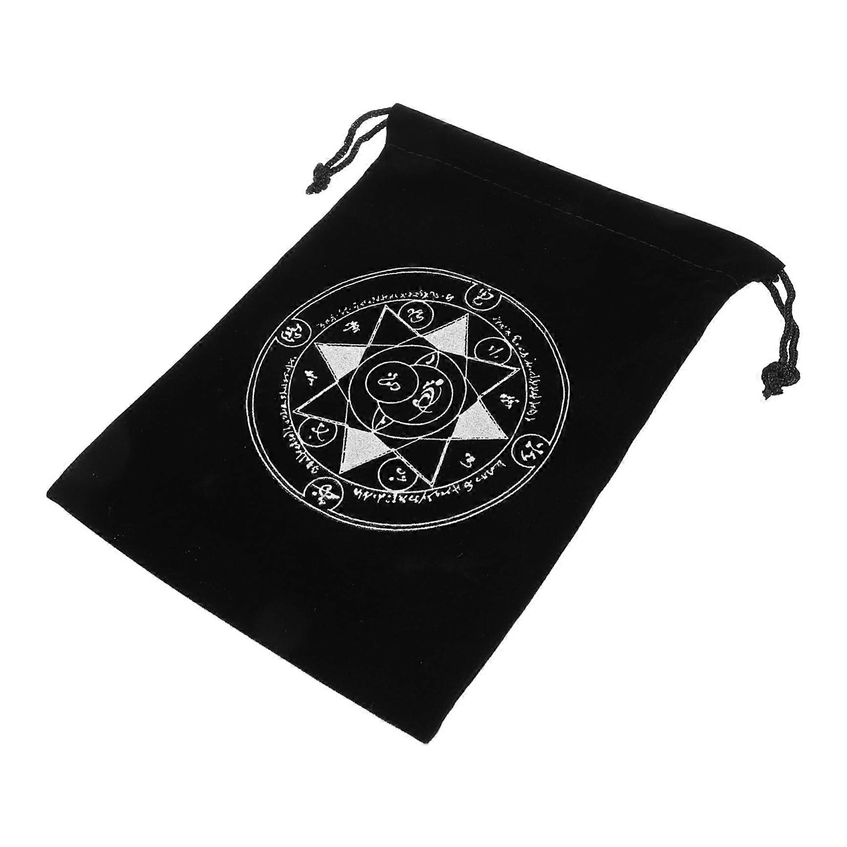 Soft fabric tarot card pouch with drawstring for tarot cards, jewelry, and crystals, elegant mini bag for guest gifts and storage with stylish design.