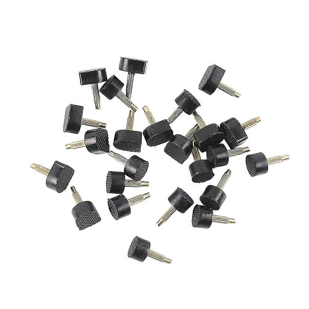 1 Set of 30 Pairs High-heeled Shoe Spikes for Women Black TPU Anti-slip and Tips Round and