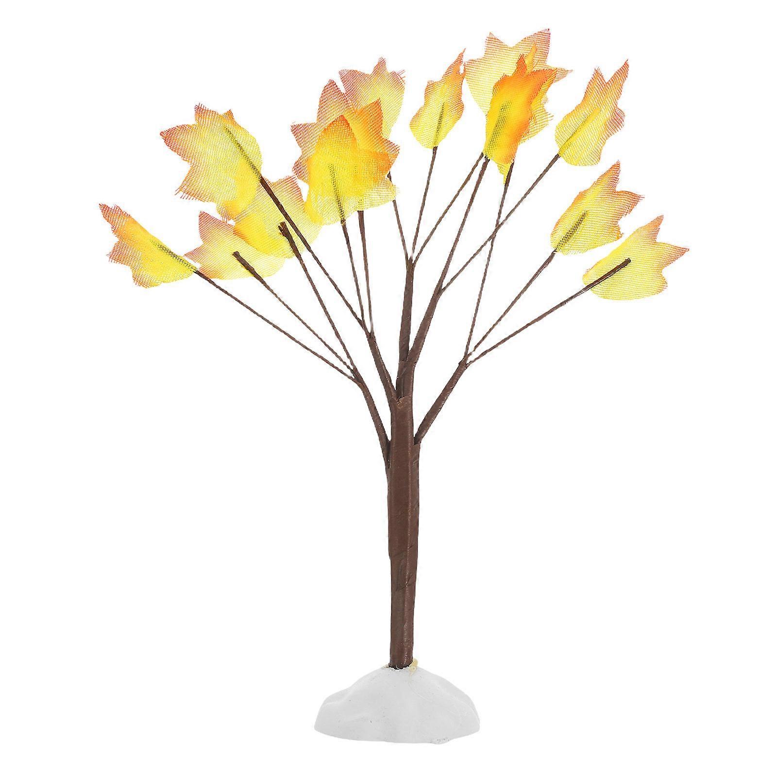 Mini Fall Decor Artificial Maple Tree Diorama Enhancement Model Railroads Orange 1Pcs