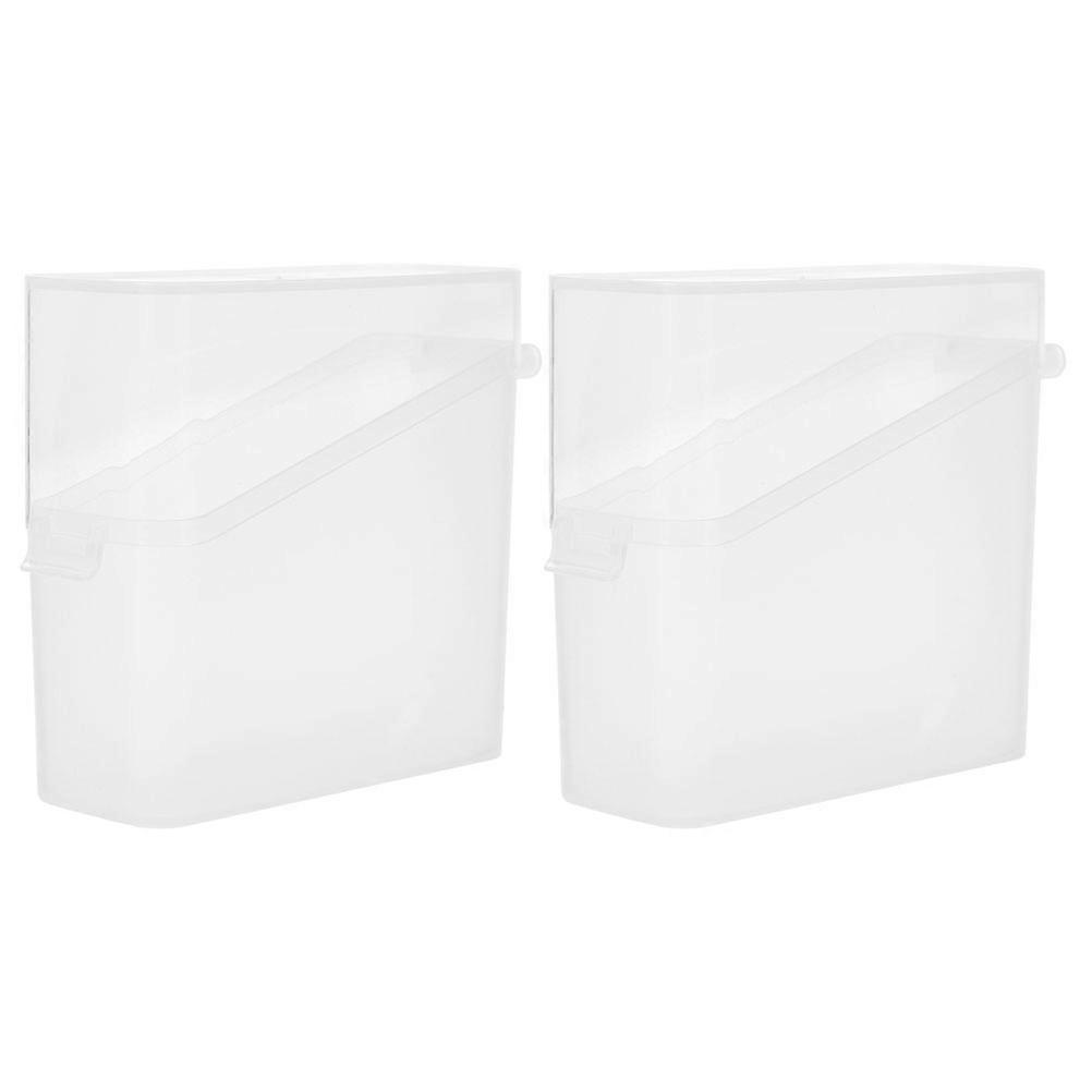 Kitchen Storage Containers Clear Organizer Food Organization PP Material Rectangular Shape 2Pcs