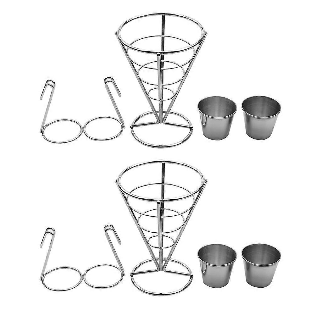 Here's a refined and professional product description based on your input:
**2 Pack Iron Art French Fries Basket with Electroplated Finish –
