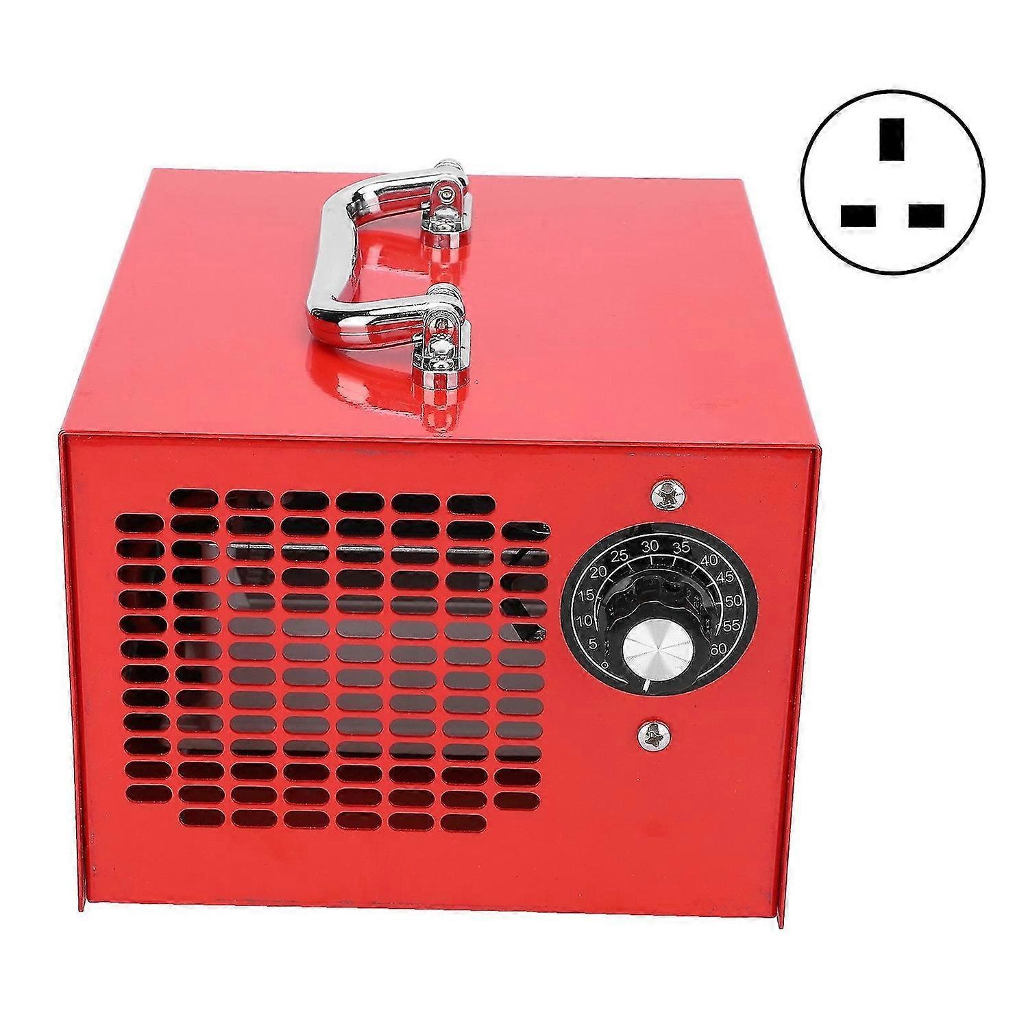 Ozone Generator Machine Portable Air Purifier Cleaner Powerful Version Red with TimerUK Plug 220V 10g/h