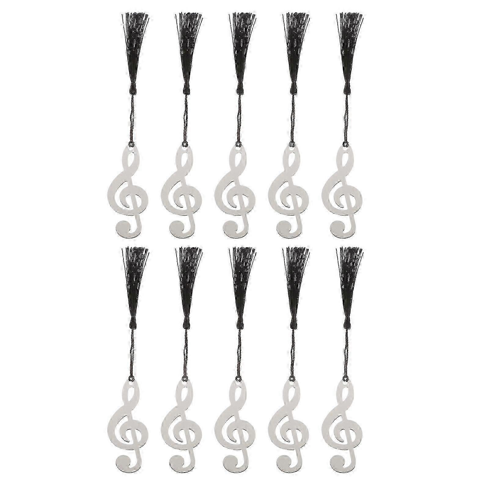 10pcs Creative Metal Bookmark Creative Music Note Bookmark Delicate Bookmark