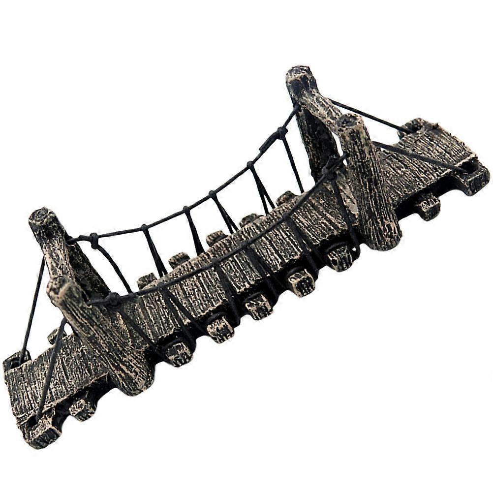Bridge Shape Realistic Appearance Resin Bridge Fish Tank Decor Underwater Environment 1Pcs