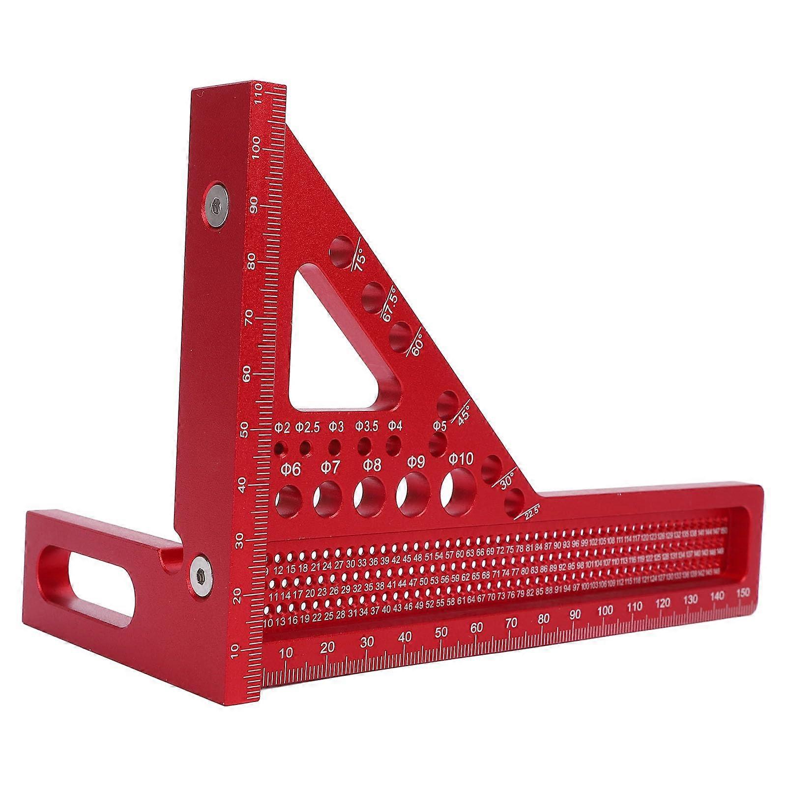 3D MultiAngle Measurement Ruler Woodworking Square Protractor Woodworking Triangle Ruler Set