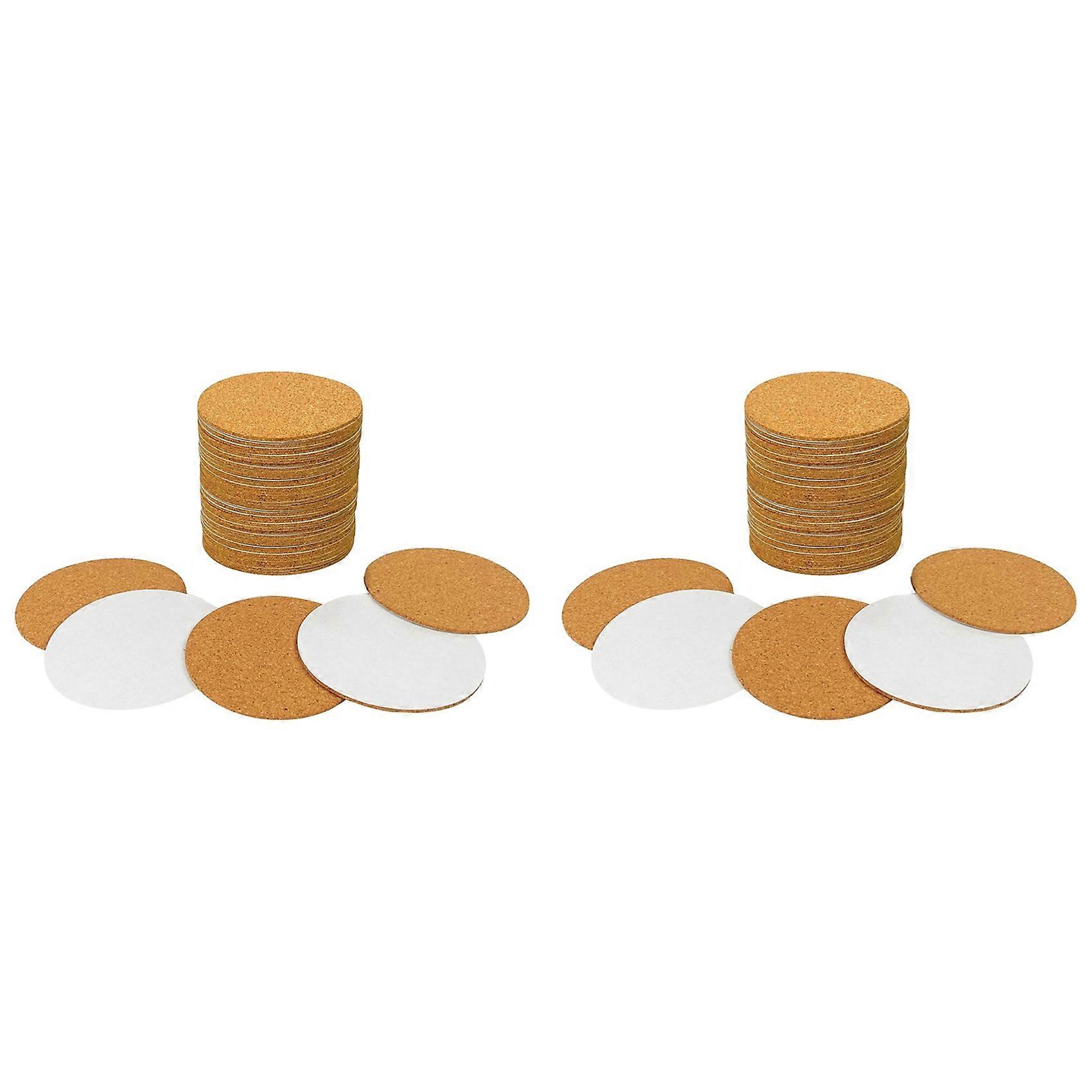 40Pack Self-Adhesive Cork Round 3.5 Inch Backing Sheets Cork Coasters