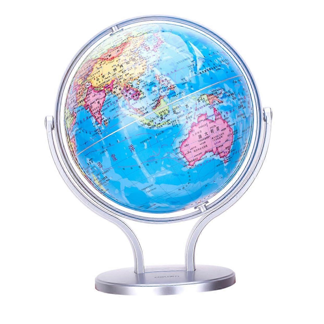 World Globe with Stand Table Educational ABS Blue