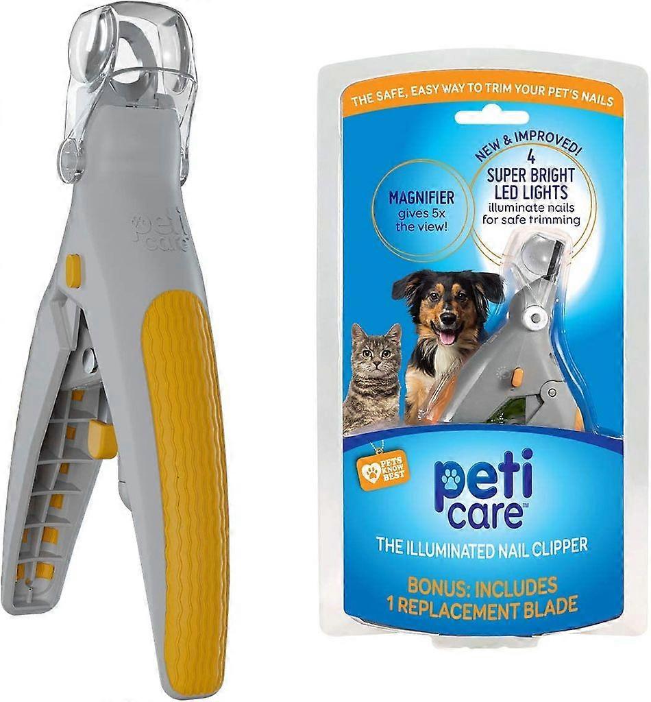 LED Pet Nail Clippers: 5x Magnification, Sharp Blades – Veterinarian Recommended for Dogs, Cats