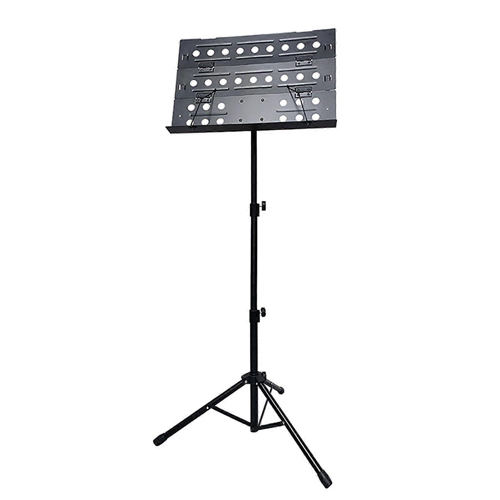 Foldable Music Stand, Triple Folding, Thickened Portable Design, Black, One Size Fits All, Ideal for Musicians