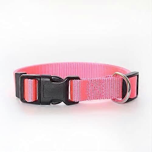 Durable Solid Dog Collar - Adjustable Nylon Collar for Small, Medium, Large Dogs in Multiple Colors