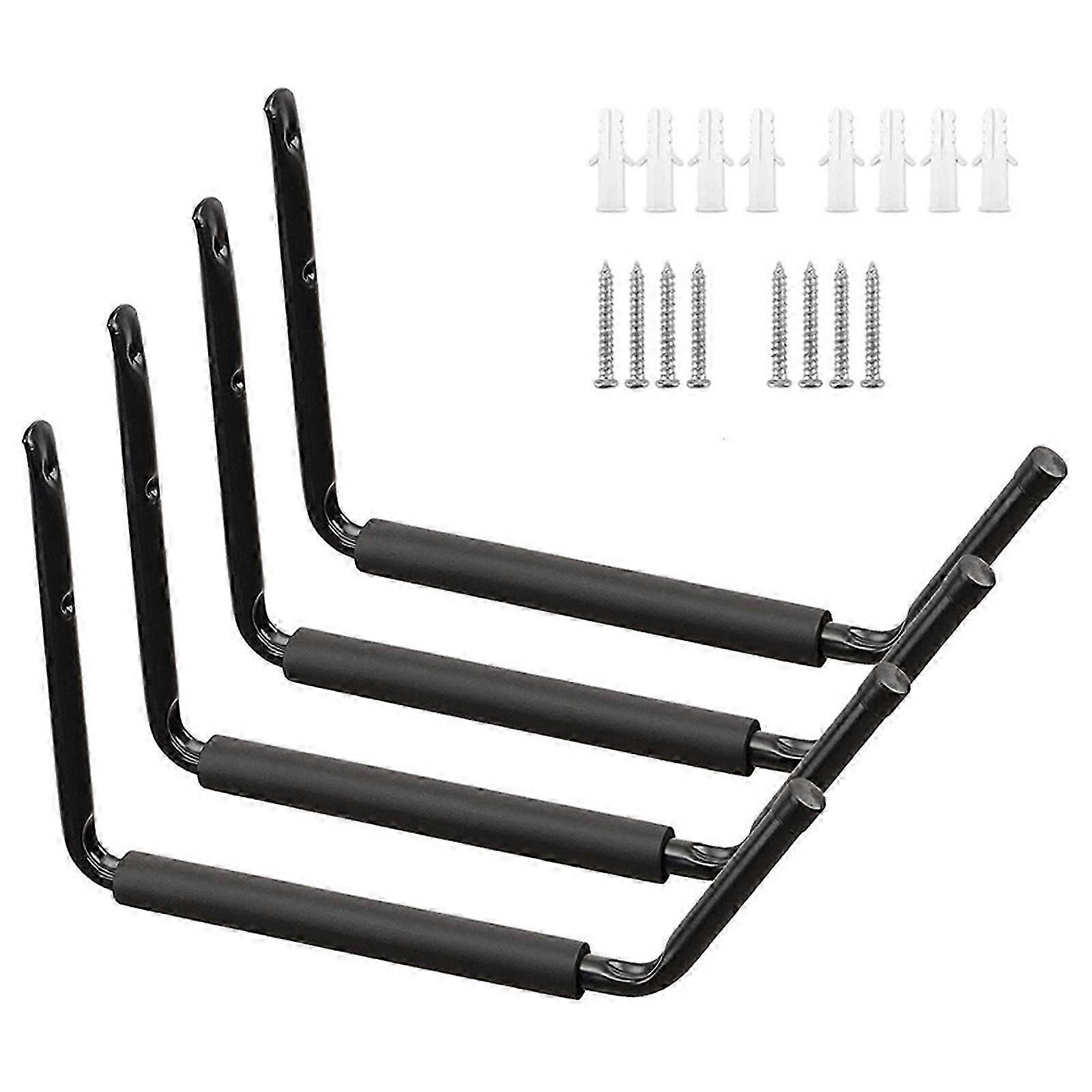 4pcs βαρέων καθηκόντων κρεμάστρες τοίχων Jumbo κρεμάστρων γκαράζ ραφιών αποθήκευσης καγιάκ καγιάκ για καγιάκ κανό