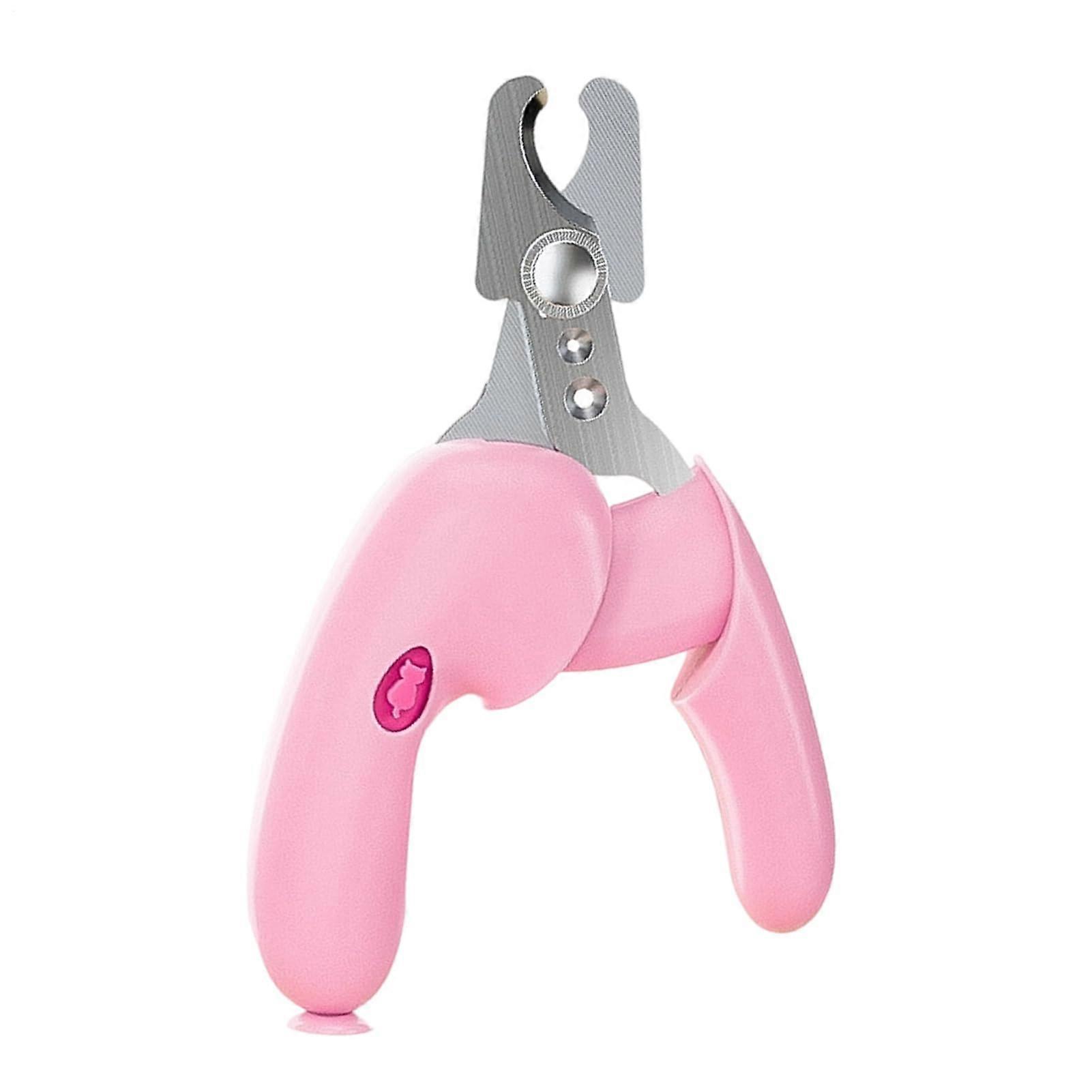 Cat nail clippers Claw trimmers for cats and puppies with nail file – precise and ergonomic grooming accessory for home use in pink