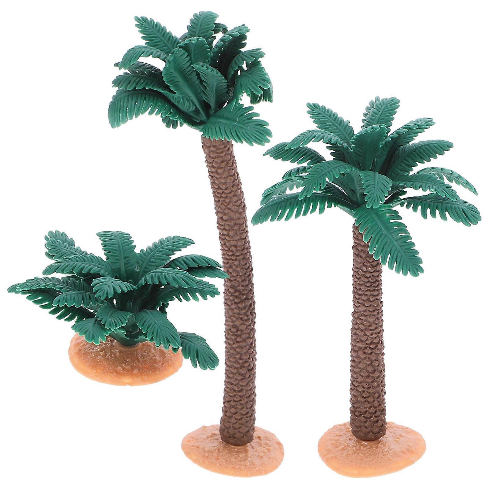 3pcs Micro Landscape Plant Scene Model   Realistic Simulation Trees & Grass Ornaments for DIY Craft, Model Railroads, Mini Gardens & Table Decoration