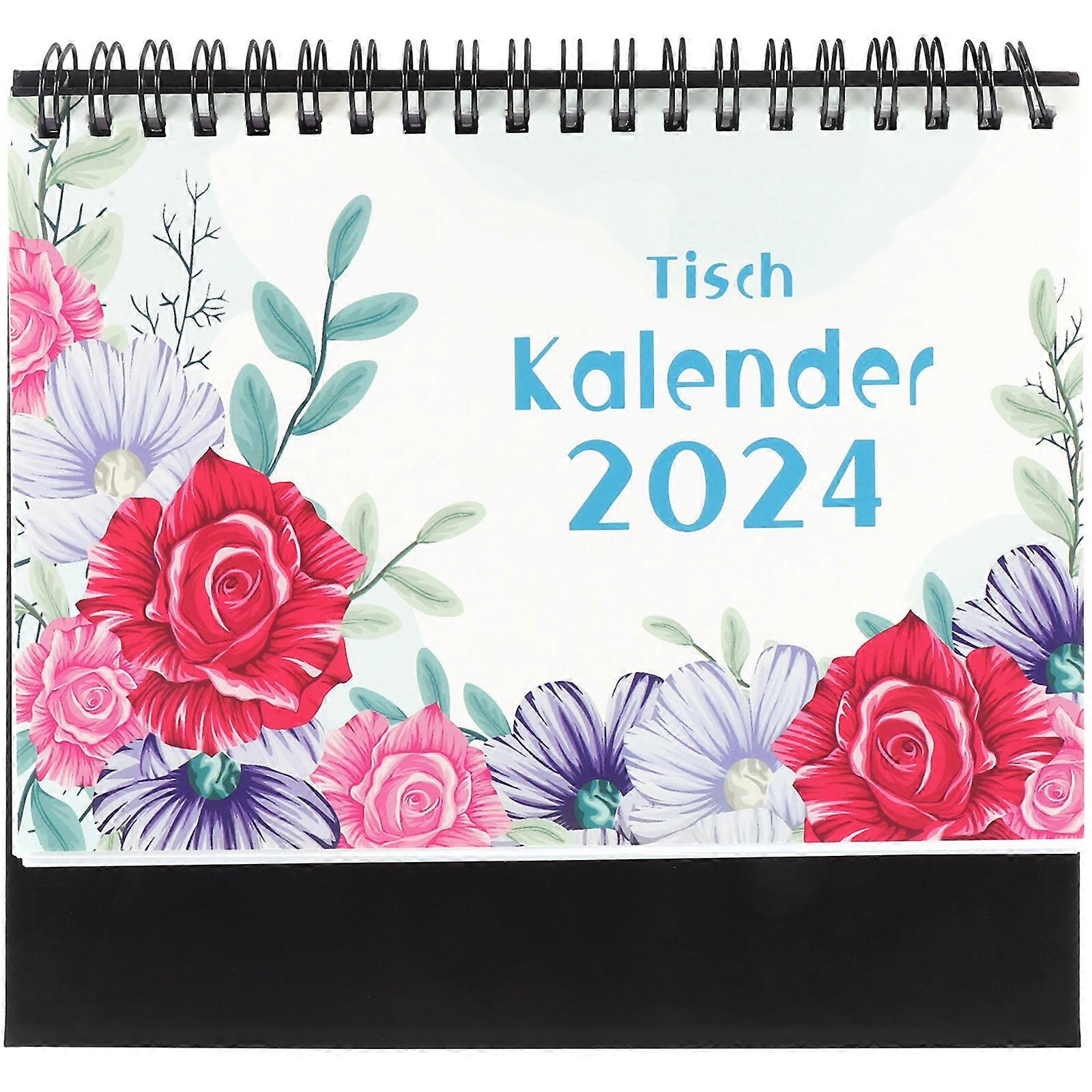 Small Desk Calendar Practical Design For Home Decorative Use Multi Color Note-Taking 1Pcs