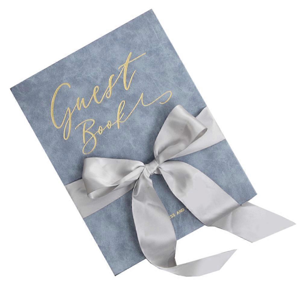 Elegant Wedding Guest Book Set Rectangular Blue Memory Recording For Wedding Ceremony 1Set