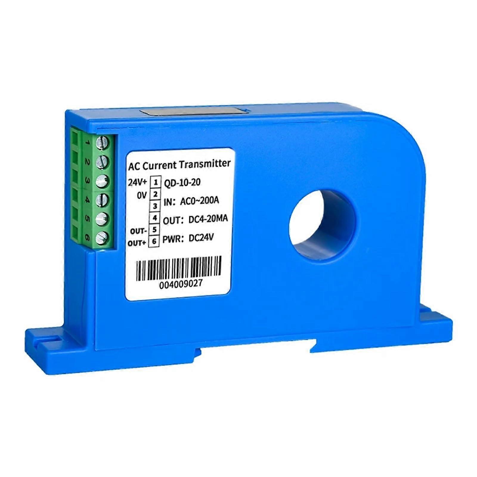 DC24V 35mm Rail Current Sensor 0600A 420mA 010V 05V RS485 AC Current Transmitter