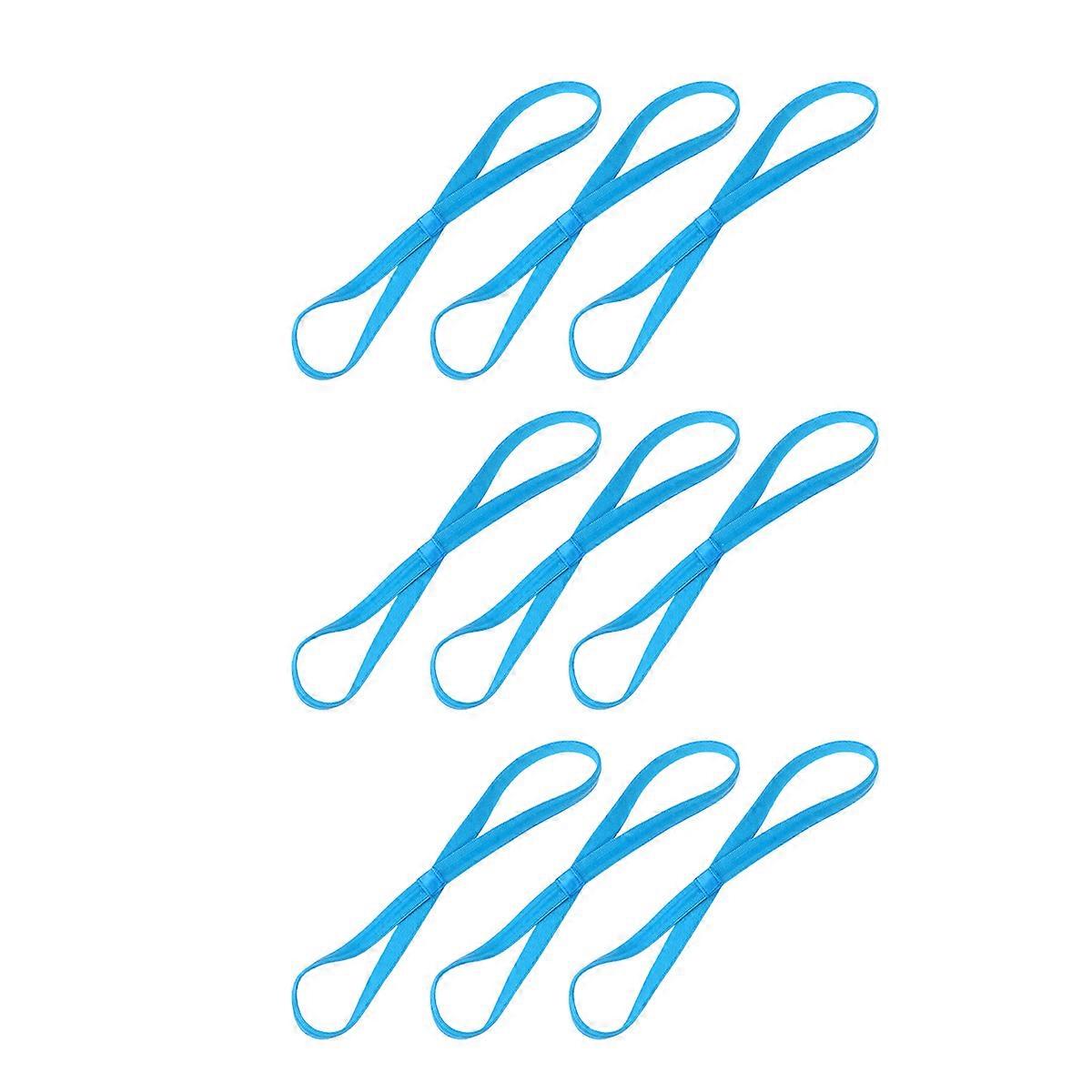 Yoga Hair Band For Exercise Running Football Unisex Sweat Protection Stretchy Blue