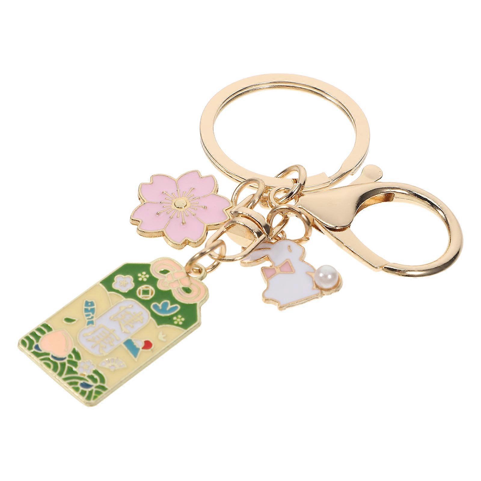 Cute Keychains Multi Color Rabbit Shape Key Ring For Backpacks And Handbags 1Pc