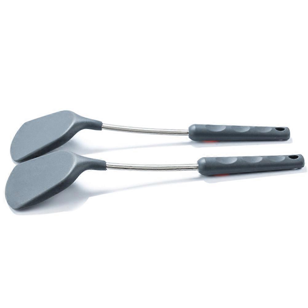 Heat Resistant Nonstick Spatula Turner for Cooking Baking Home Users Long Handle Black 1Set
