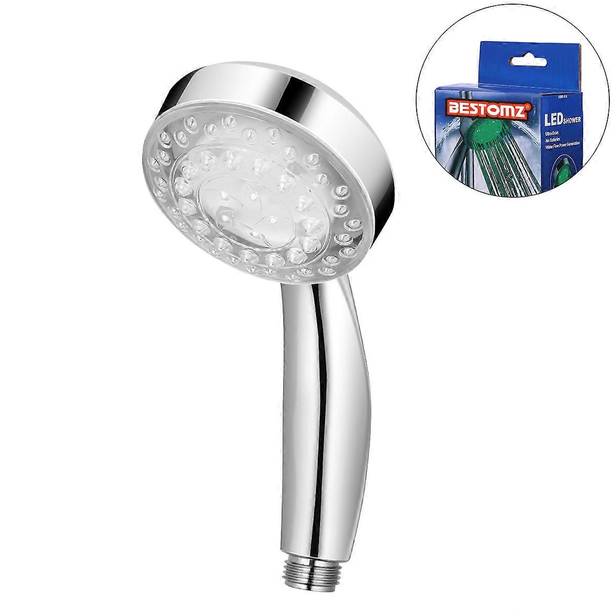BESTOMZ LED Shower Head Colorful Shower Head Temperature Sensing Automatic Shower Sprinkler Handheld Nozzle for Bathing