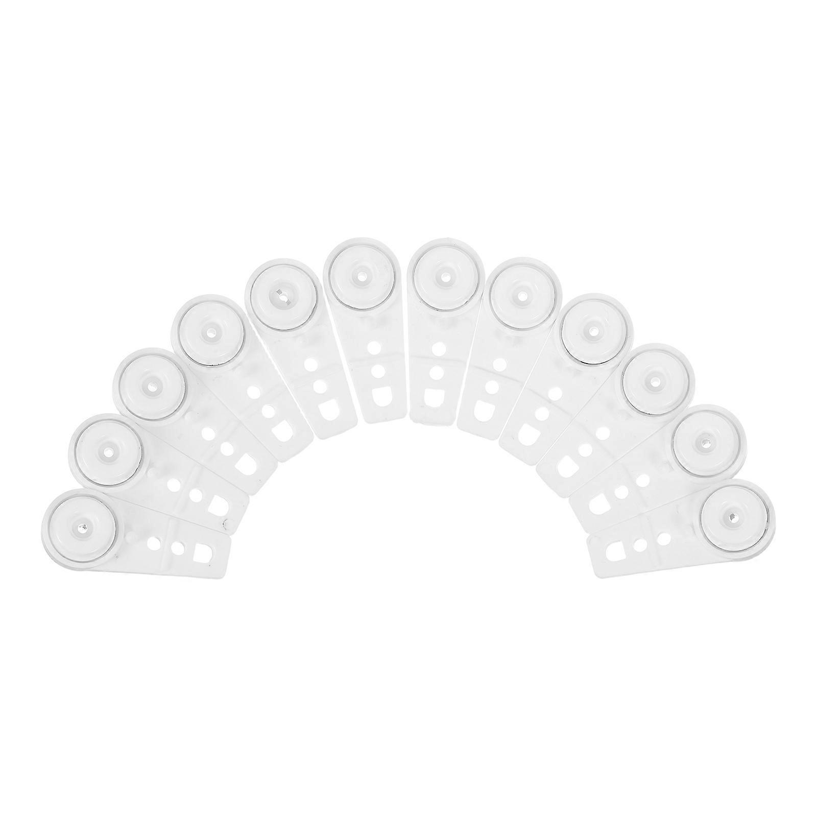 12pcs Plastic Ceiling Curtain Track Rollers with 3 Holes – Smooth Sliding Ball Bearing Carriers for Curtain Rails