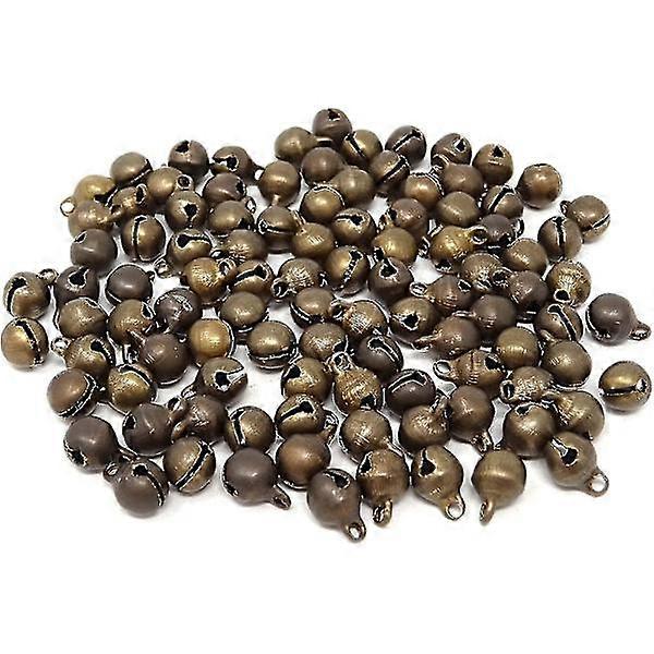 100個6mmファッションブロンズベル/スモールベル/ミニベル、DIYブレスレット、アンクレット、ネックレス、編み物/ジュエリー作り用