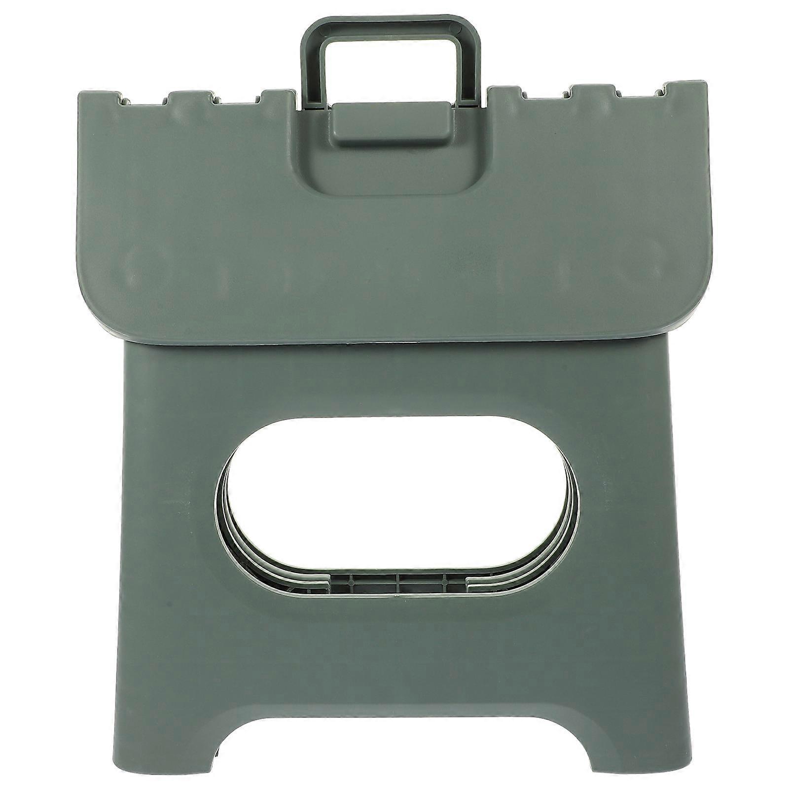 Kids Stools Garden Use Plastic Stool Foldable Portable Dark Green 10.2×7.9×8.7in 1Pcs