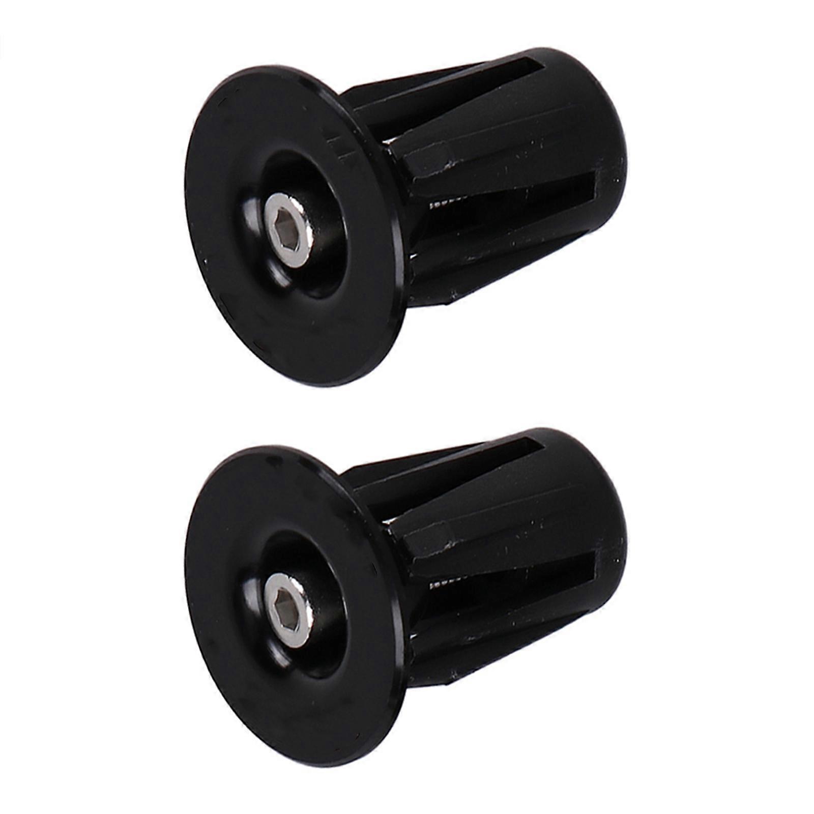 Bike Handle Plugs For Bike Maintenance Suitable For 22~24mm Caliber Cylindrical Black Aluminum Easy To Install 1 Pair