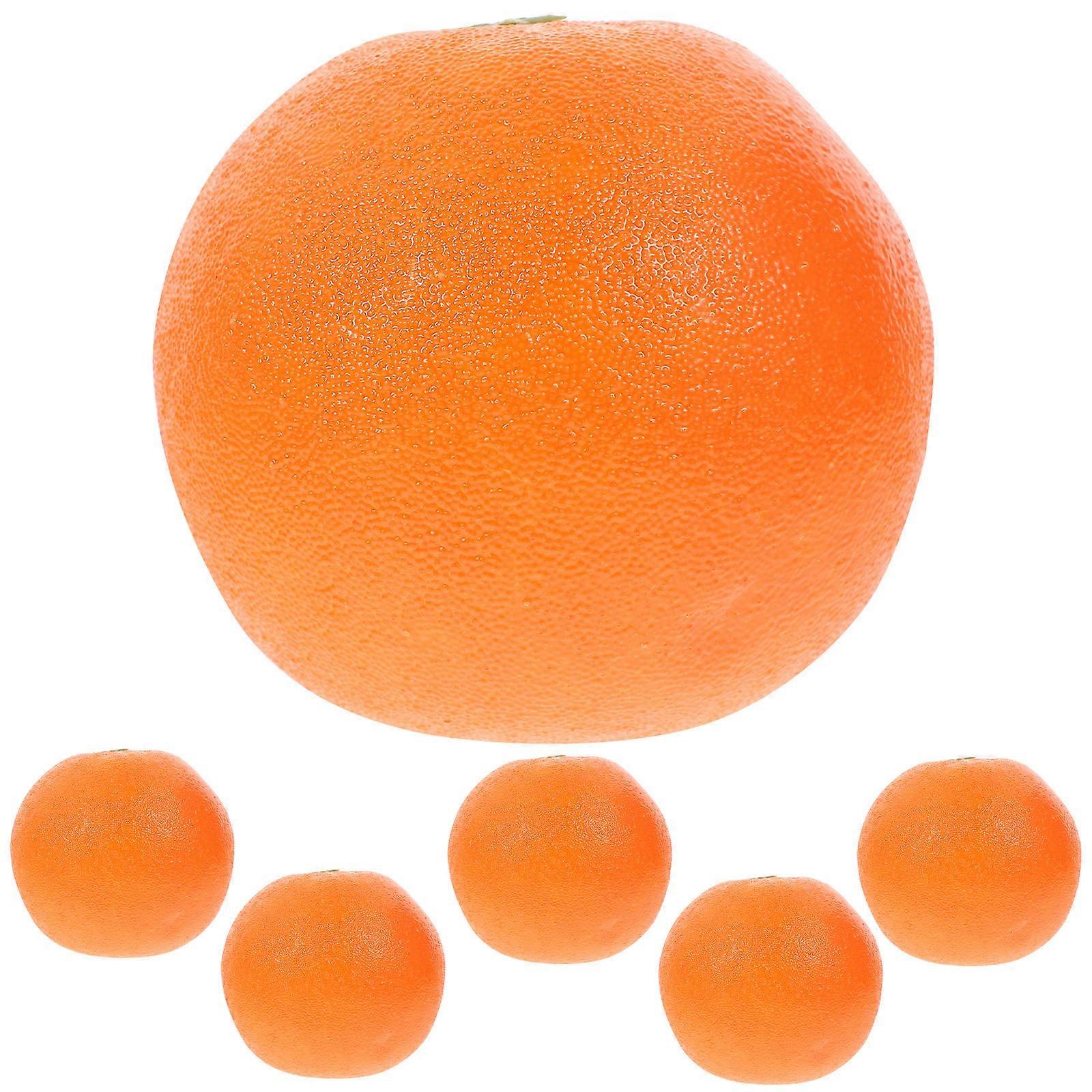 Lifelike Artificial Orange Fruits for Decoration Made of High Density Foam Reusable and Lightweight 6pcs