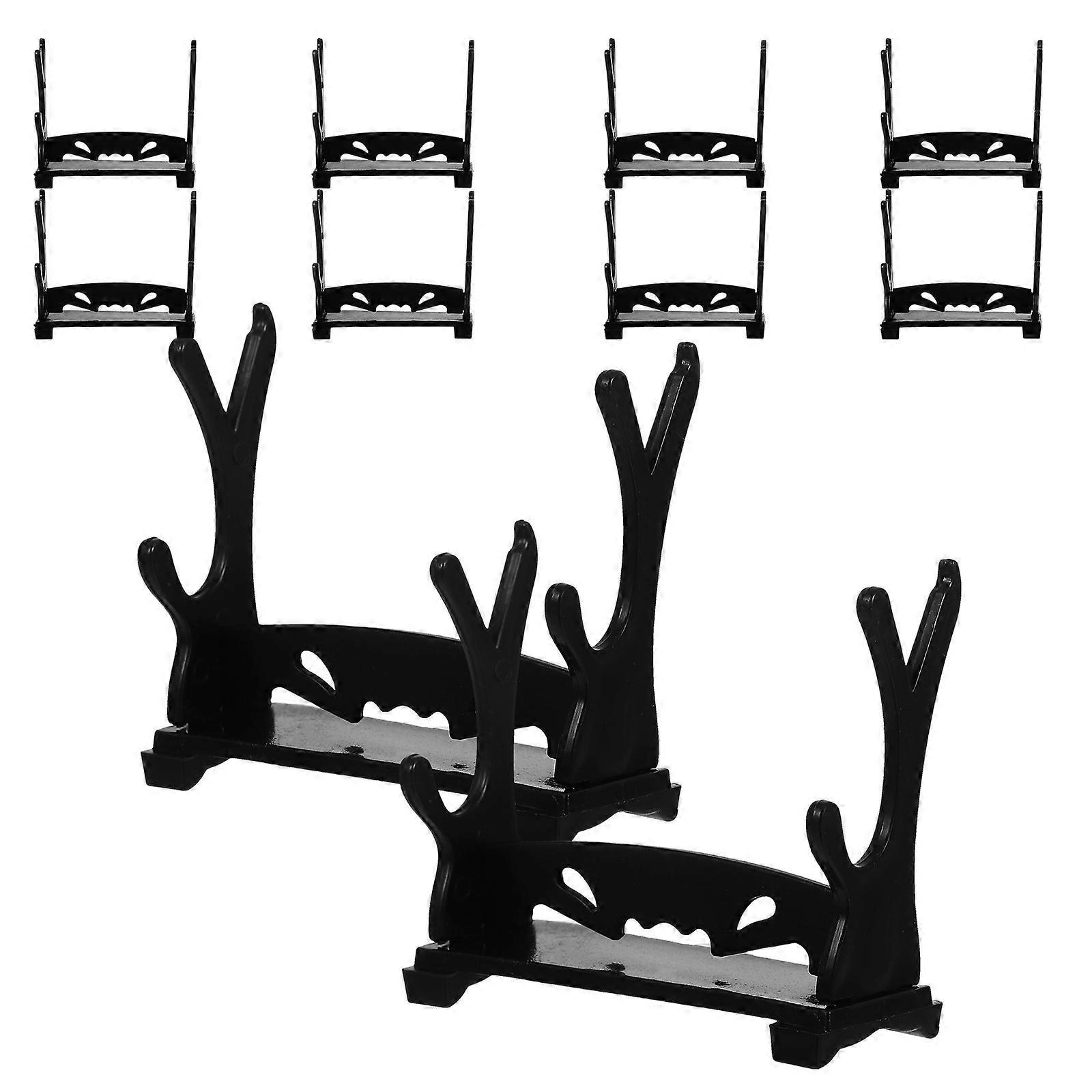 10Pcs Black ABS Toy Sword Stand for Decoration Small Display Stand with Durable Craftsmanship