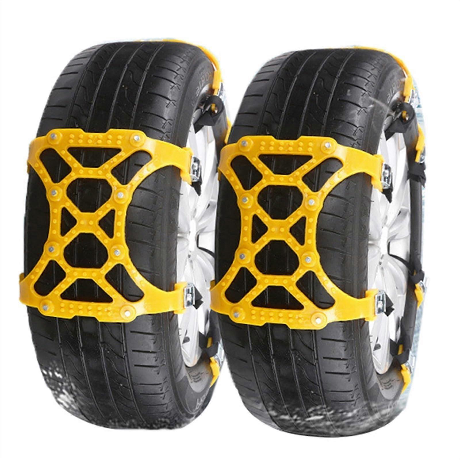 Winter Car Snow Chain, Thickened NonSlip Tire Chain for SUV ATV, Antislip Chains for Wetlands, Snow and Ice Vehicles