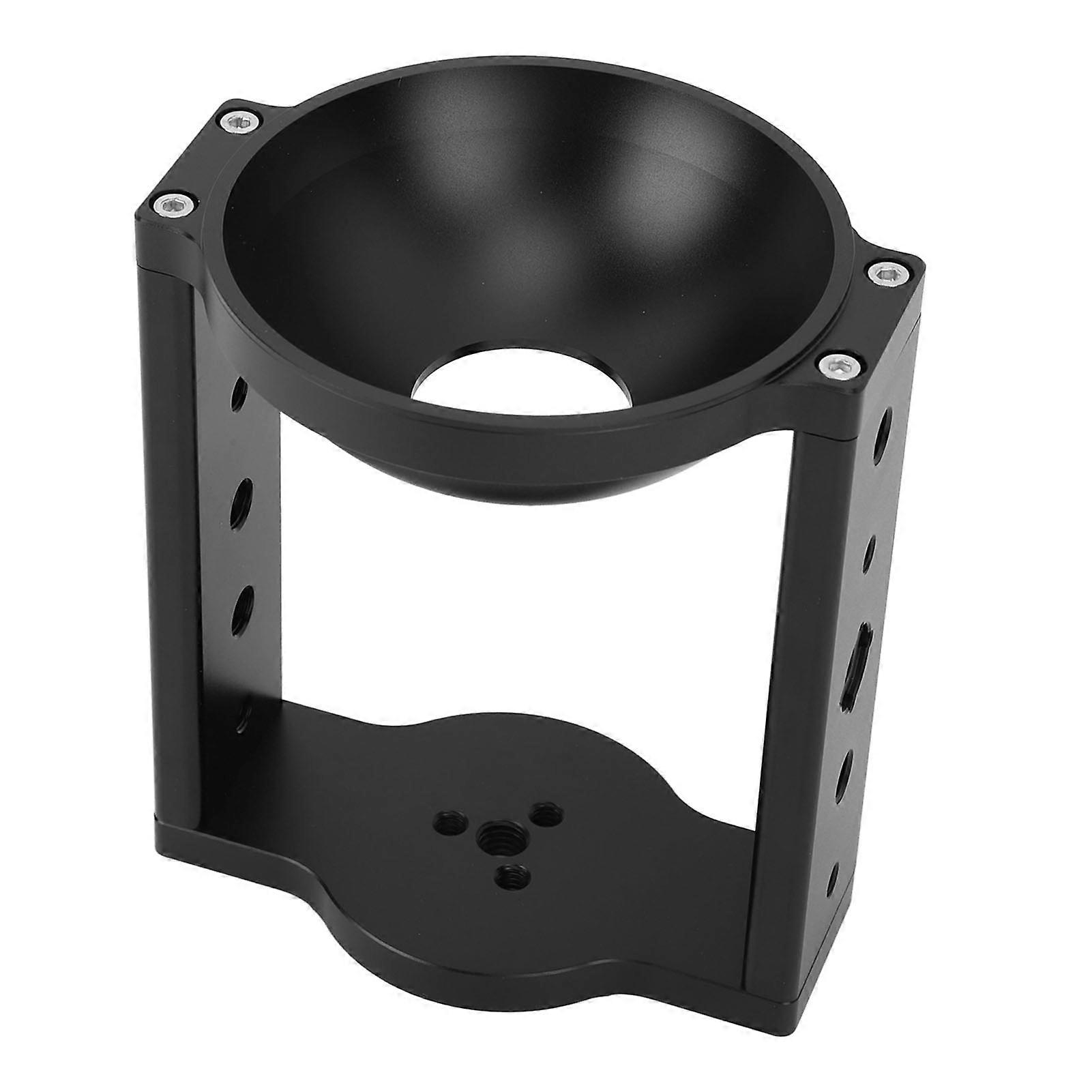 100mm Tripod Head Bowl Riser with 1/4in 3/8in Threaded Holes Aluminum Alloy Half Ball Flat to Bowl Adapter for Tripod Head DSLR Rail Slider