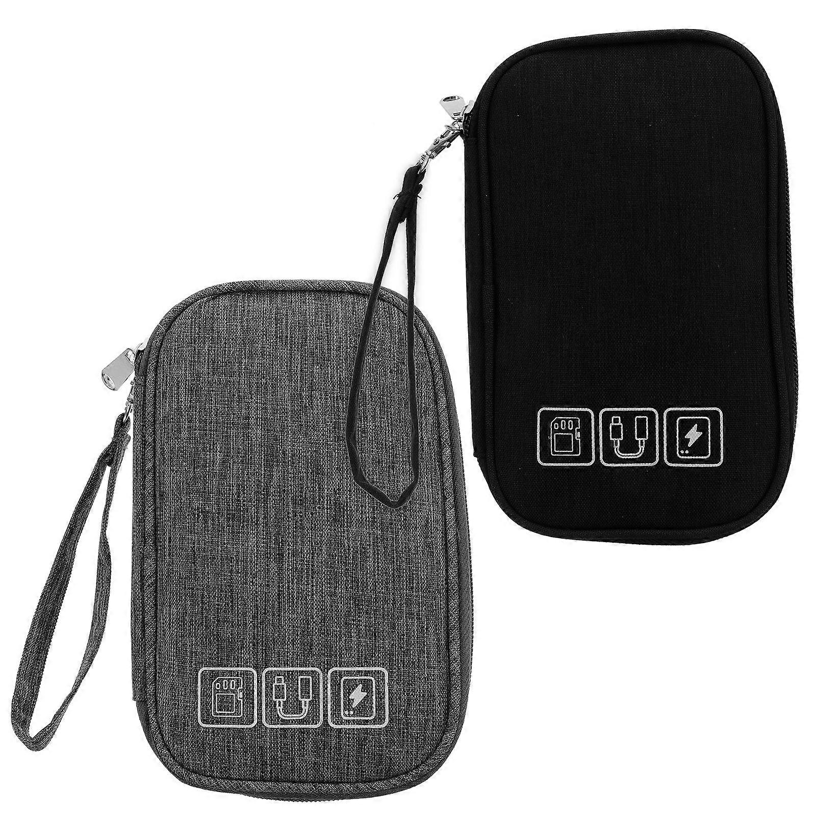 Digital Accessories Organizer 2Pcs Electronic Organizer Bag Suitable For Travel Business Trips 19X12Cm Lightweight Storage