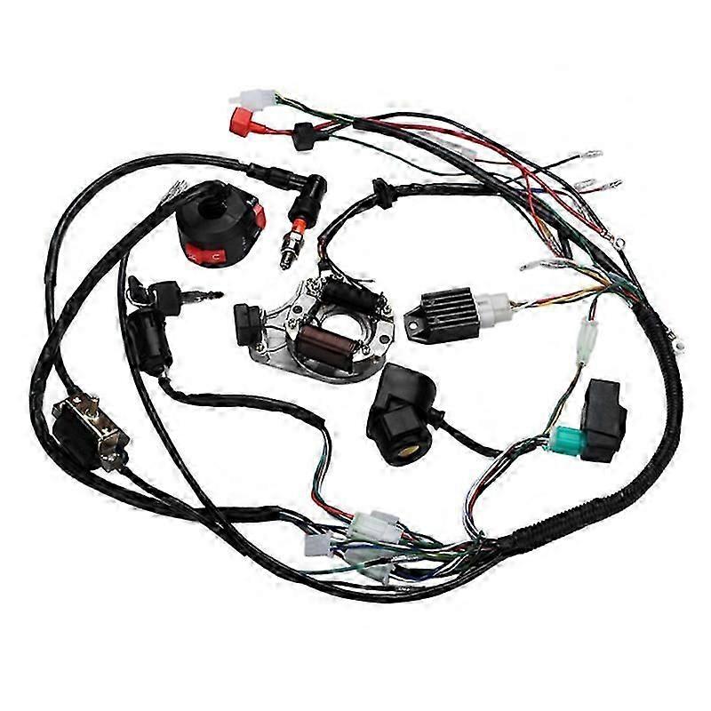For Atv Quad Pit Bike 50 70 90 125cc Wiring Harness Cdi Stator