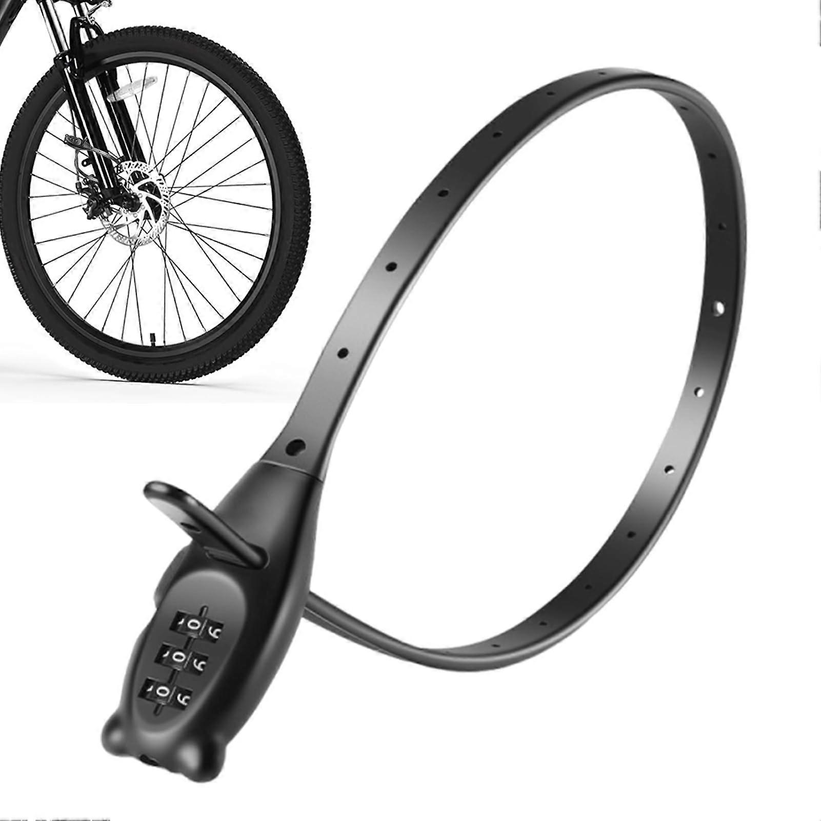 Bicycle Lock Roller Lock with Cable Tie and Combination – Adjustable Anti-Theft Hardware for Door Skateboard and Stroller