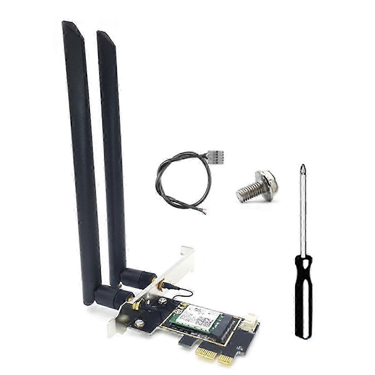 QCNFA765 WiFiカードWiFi6E PCI-Eワイヤレスアダプター5970Mトリプルバンド2.4G / 5G / 6G Bluetooth 5.2 802.11AX Win10 / Win11Black SZRH A-SD