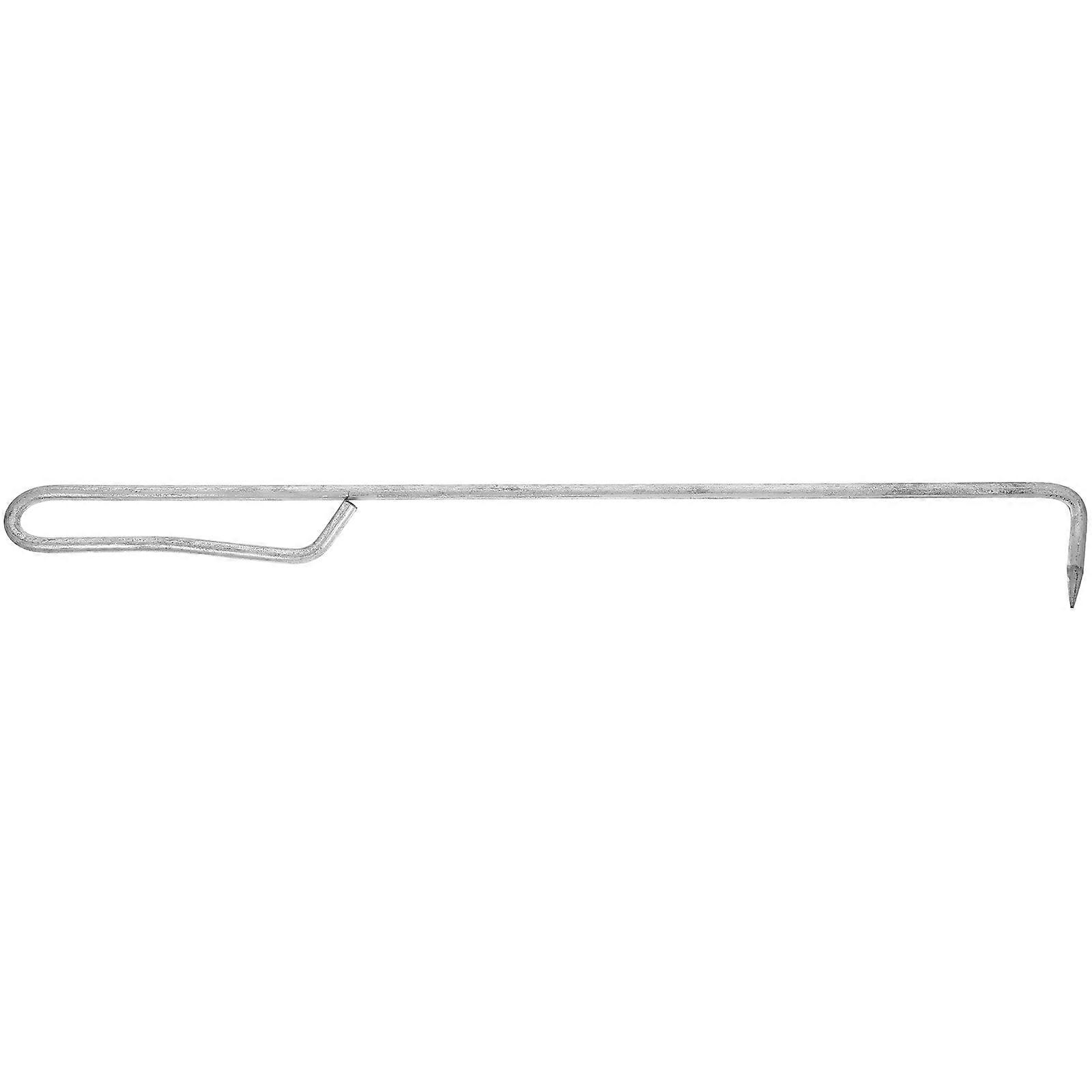 Multifunctional Iron Skimmer Hook for Pool Skimmer Baskets and Manhole Covers Silver 40cm
