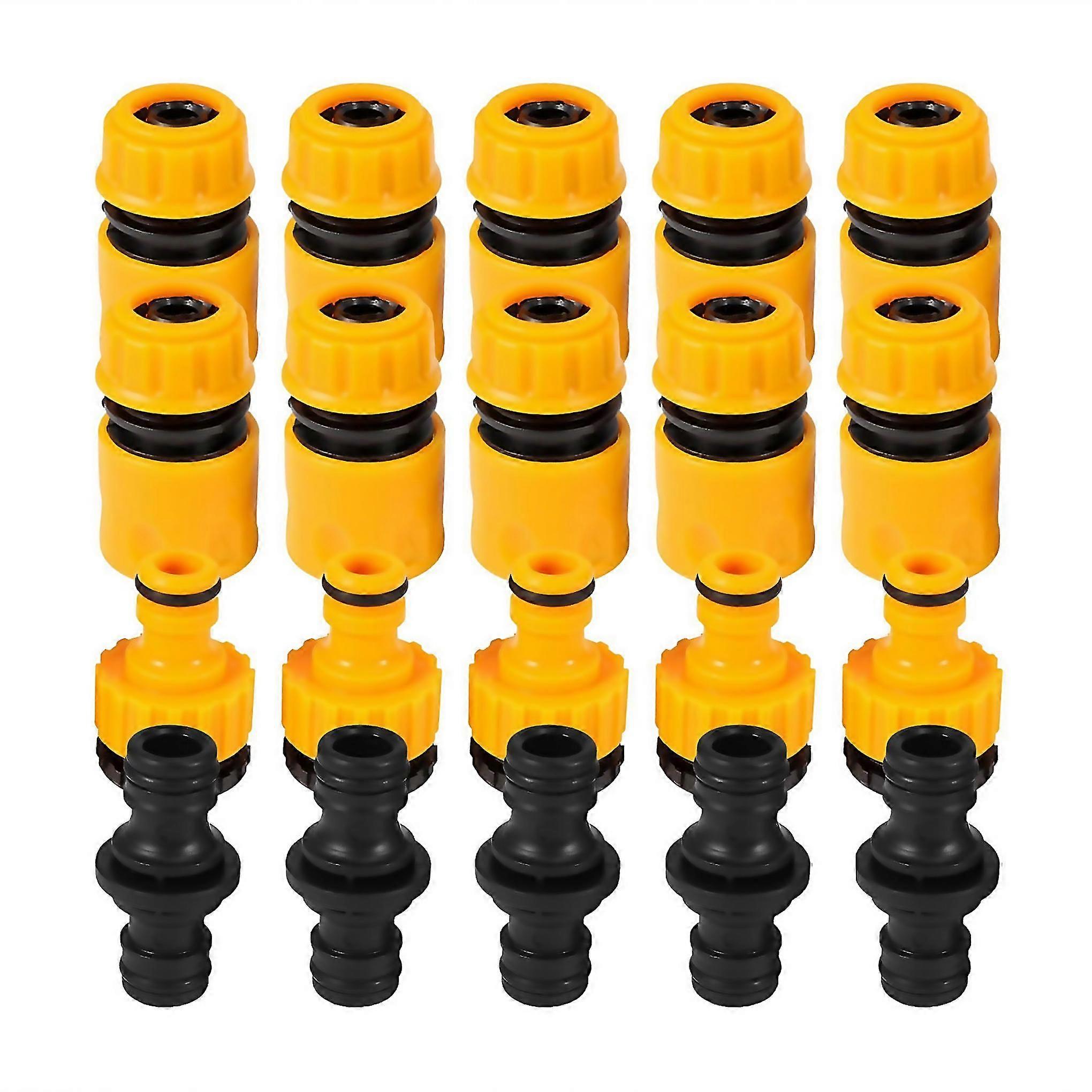 For 20 Pcs Garden Hose Connector Set Hose End Double Extender Hose Quick