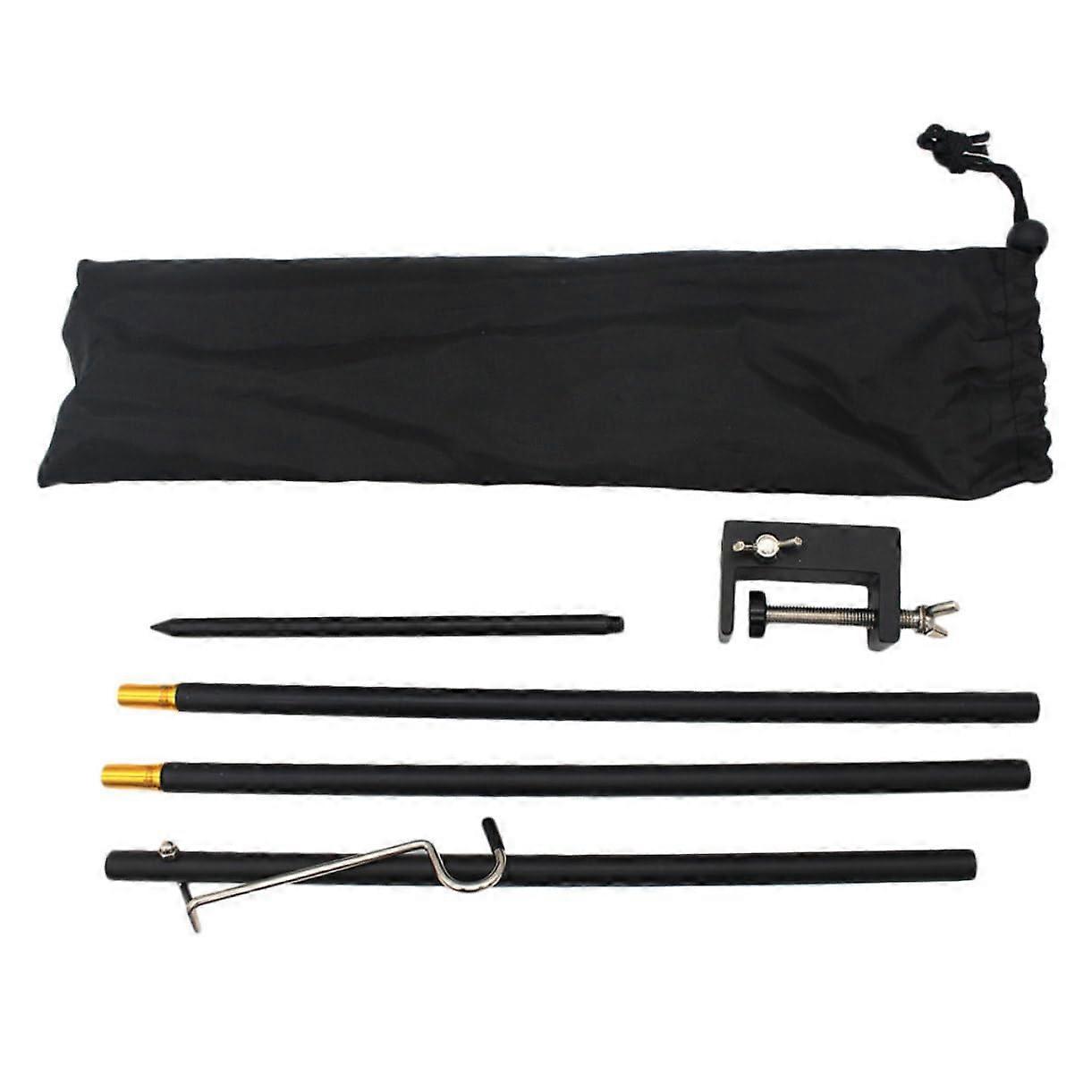 Camping Lamp Stand Portable Metal Lamp Post with Multi-Functional Hooks for Tent Lighting, Outdoor Activities, Fishing and Hiking