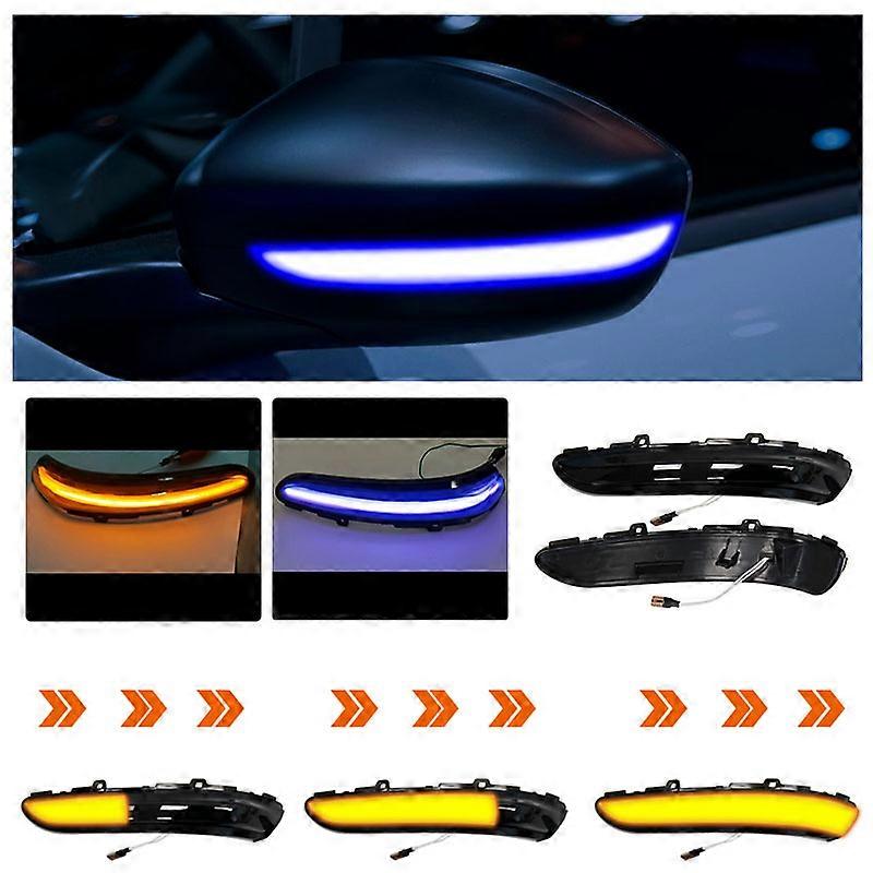 Applicable 2Pcs For Peugeot 208 2008 2012 2013 2014 2015 2016 2017 2018 2019 2020 Citroen C3 Dynamic LED Side Mirror Blinker Flowing Light