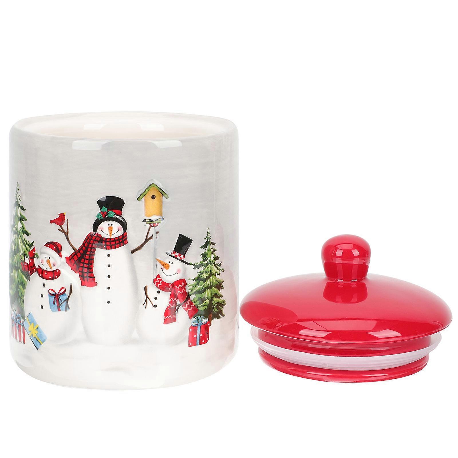 High-temperature Firing Candy Container Round Sealing Jar Perfect For Celebration Occasions 1Set