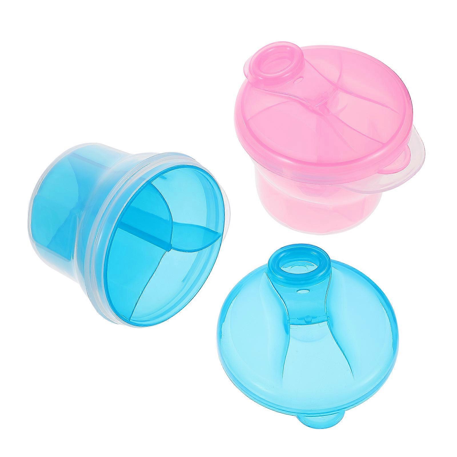 Formula Dispenser Container For Outings And Traveling With Baby Assorted Color Compact 2Pcs