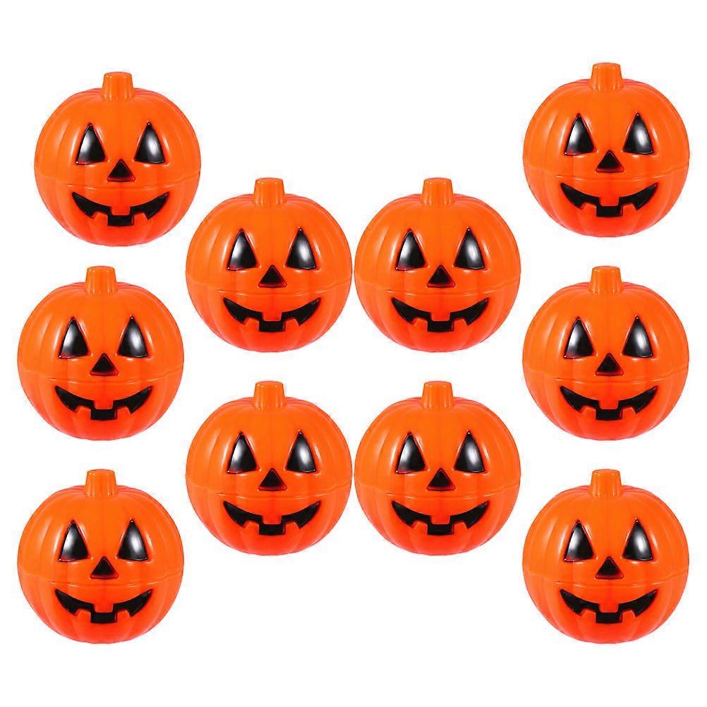 Halloween Candy Boxes 10Pack Party Prop for Children Decoration Item Orange Color Pumpkin Shape Candy Storage