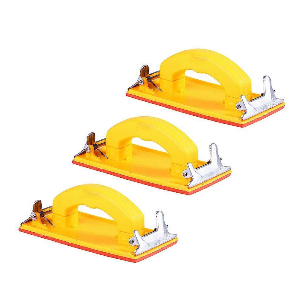Hand Polishing Tools 3Pcs Ergonomic Design Portable Handle Lightweight Wood Sanding Solutions