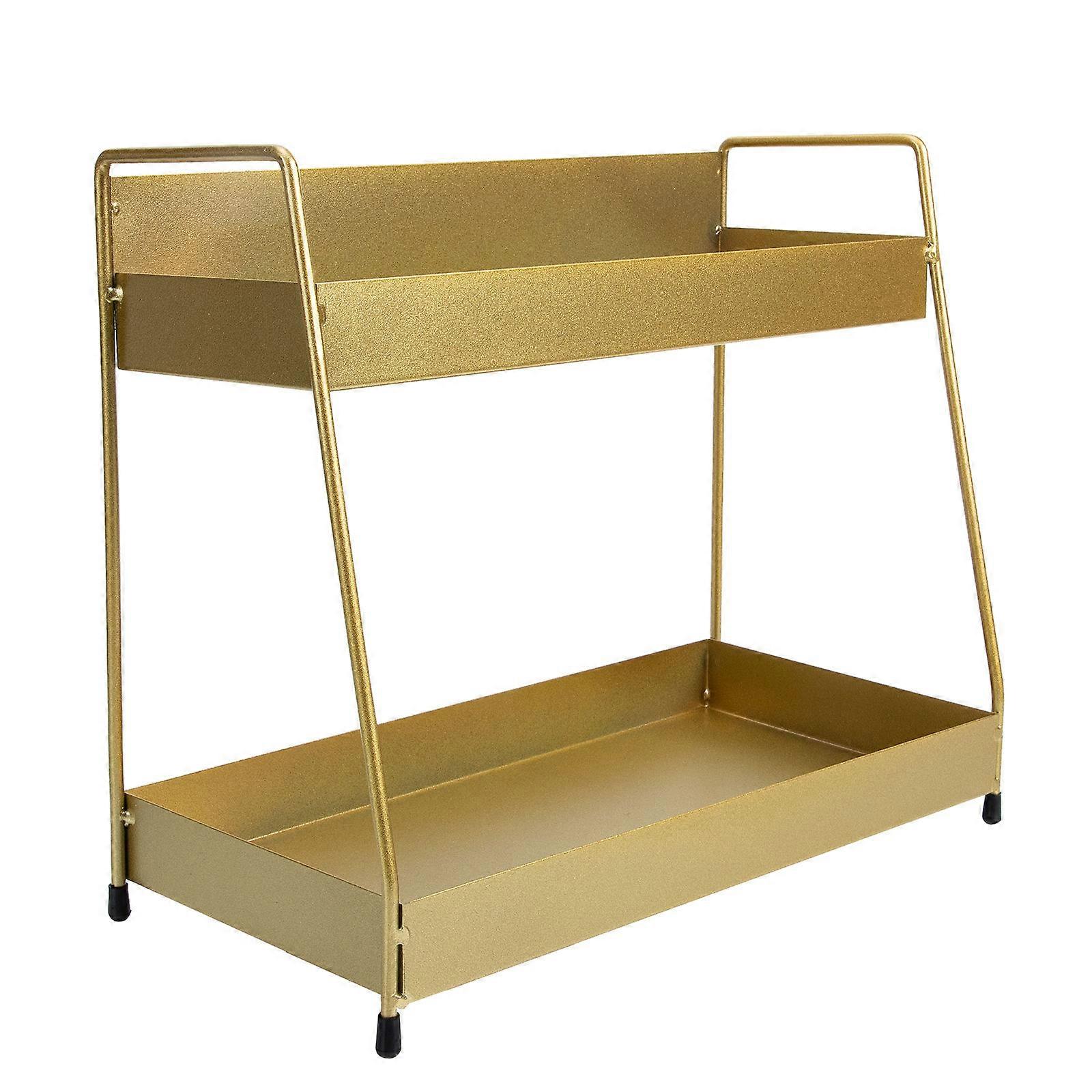 Desktop Double layer Rack Bathroom Makeup Storage Rack Multi function Sundries Organizer