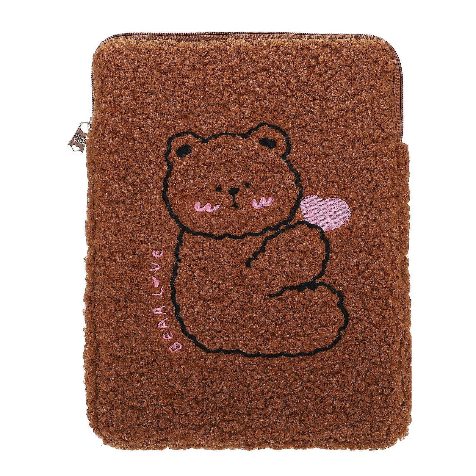 Stylish Tablet Sleeve Bag For Girls Featuring Anti-tear Material Perfect For Entertainment Occasions Measuring 29.5X22X2CM In Brown 1Pcs