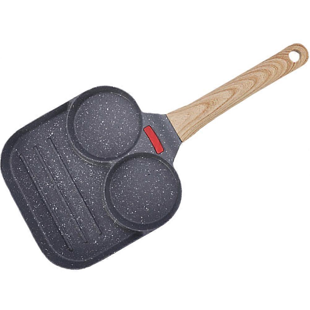 Non Stick Multi Function Divided Frying Pan with Scald Handle for Eggs, Pancakes, and Easy Cleaning