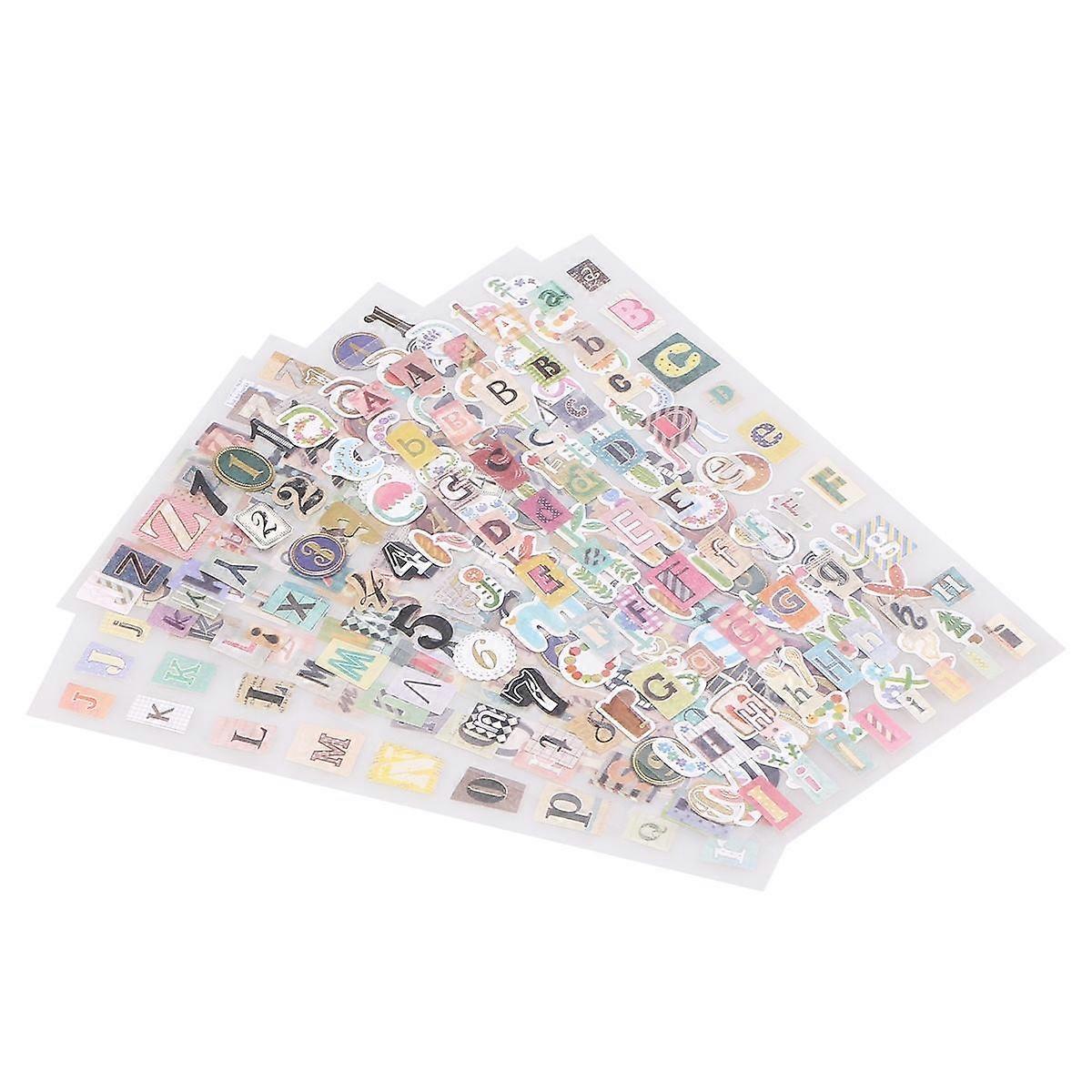 Renkli Sayı Harf Çıkartmaları Öğrenciler İçin Dekoratif Yapışkanlı Çıkartmalar Scrapbooking 6 Adet