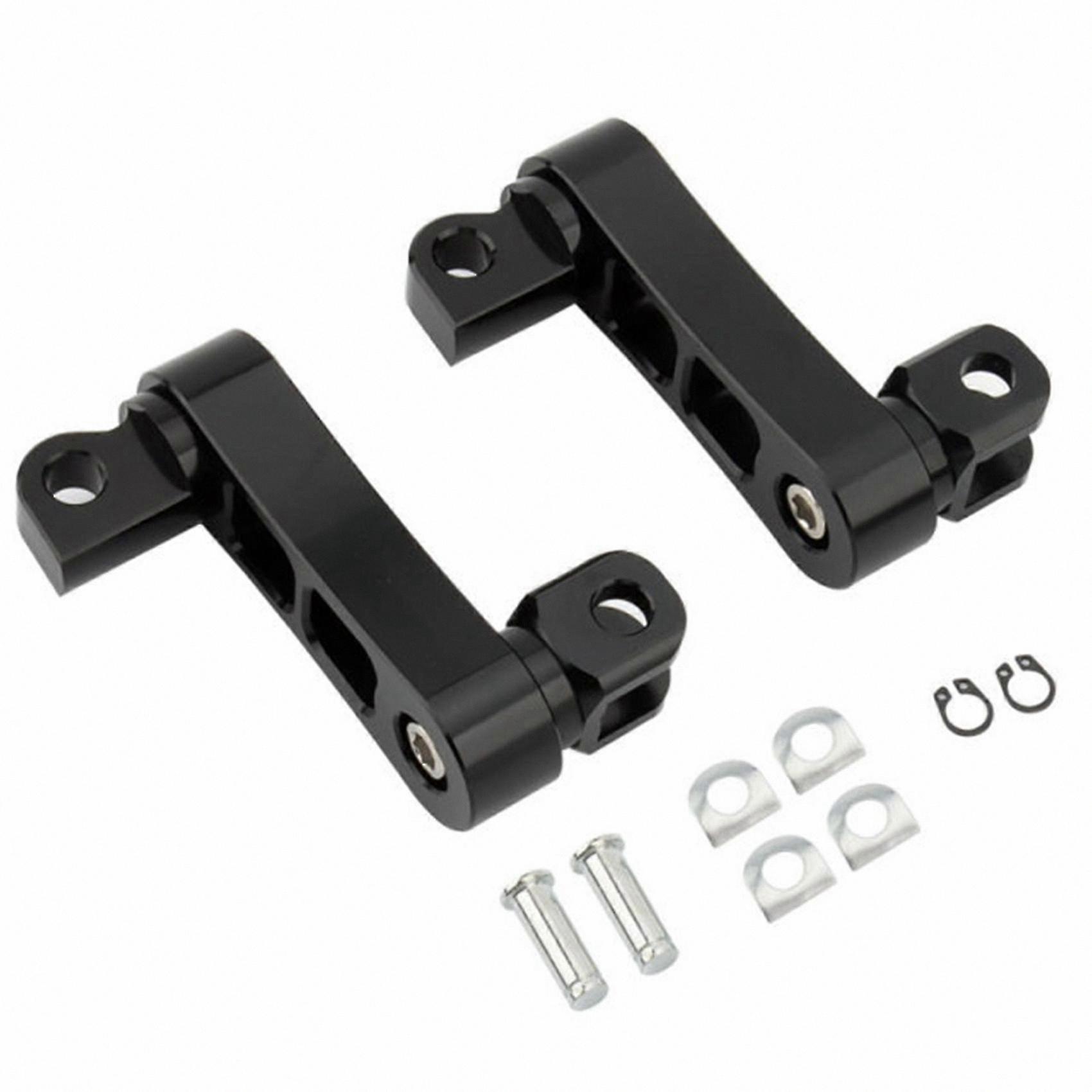 Adjustable Passenger Footpegs with Male Mount Bracket for Motorcycle Highway Support Extensions