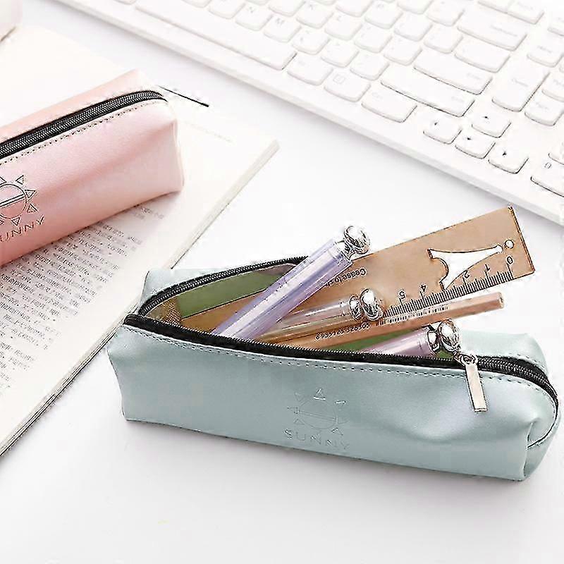 Canvas Pencil Case with Zipper - Spacious School Pencil Box for Students